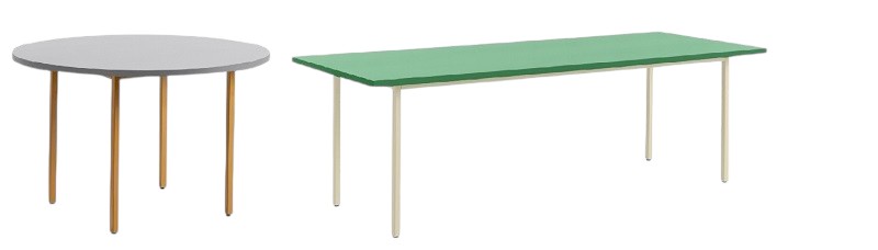 Tafelcollectie in twee kleuren